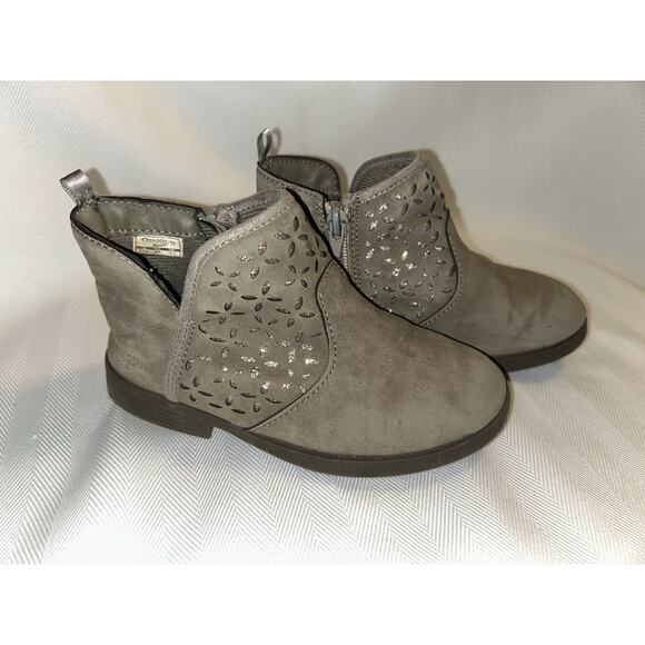 Oshkosh B’Gosh Estell Taupe Toddler Girl Fashion Zip Boots Size 11M - Picture 1 of 7